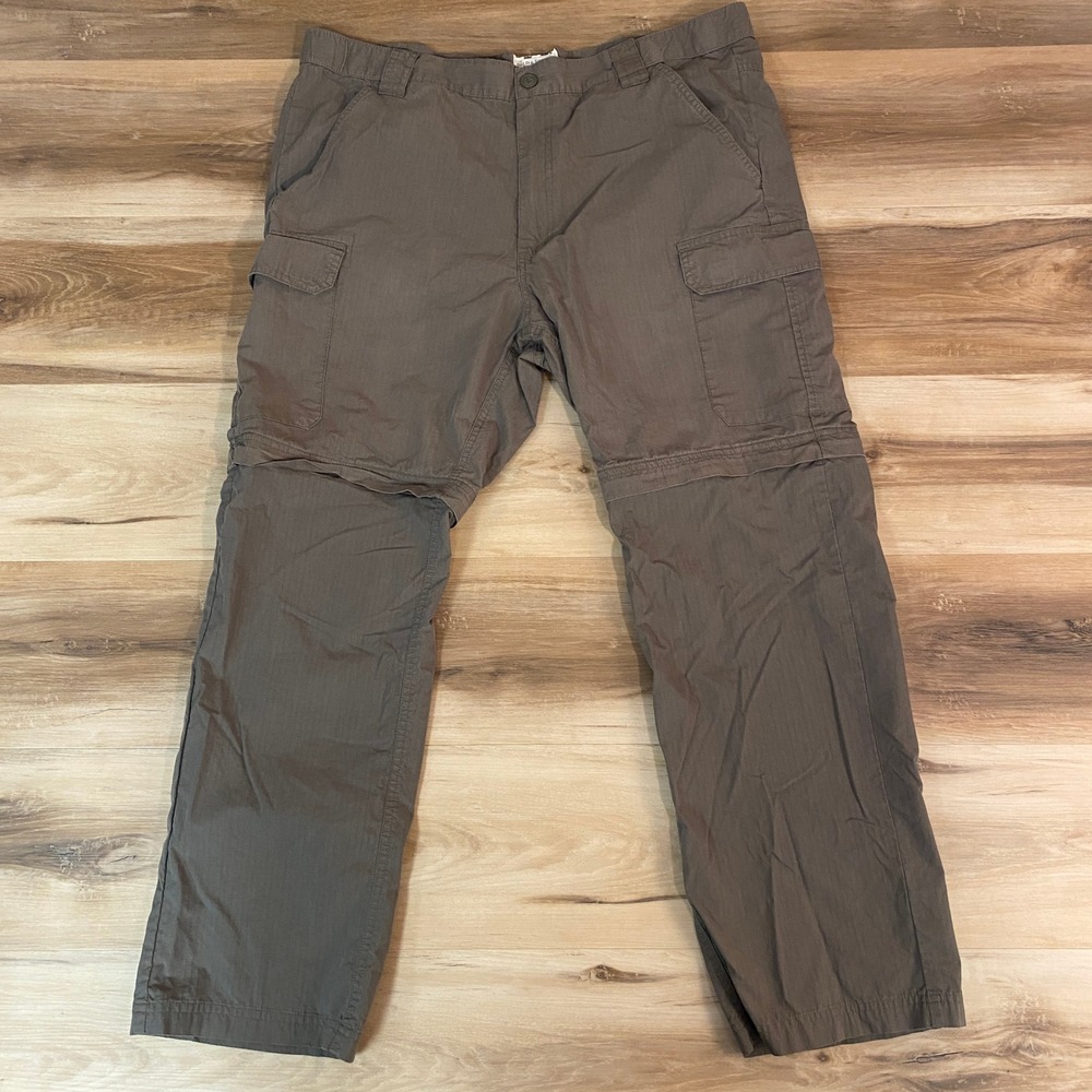 Field & Stream Men's Gray Cargo Convertible Zip Off Pants 36x30